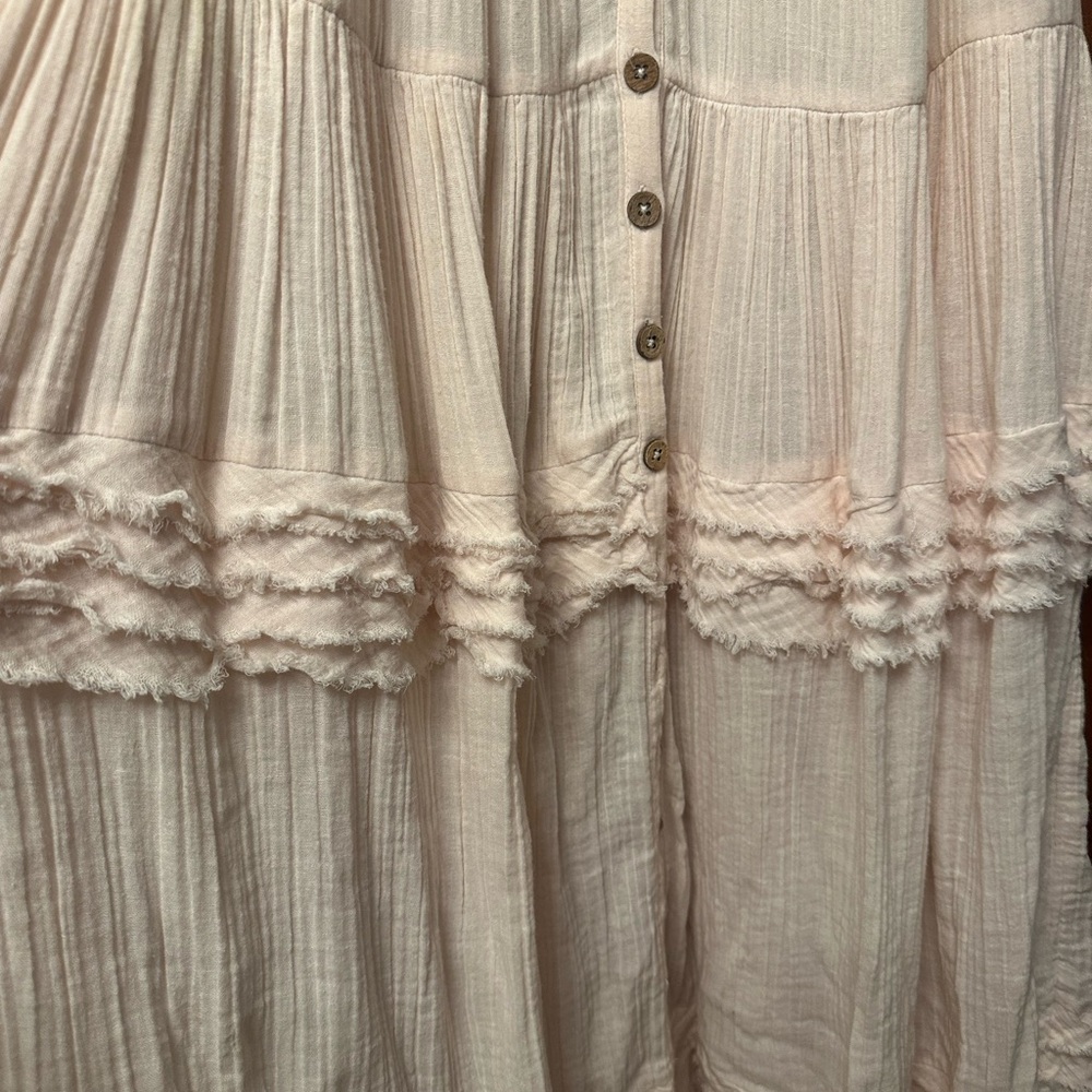 Free People NWOT Sunday Stroll Cotton Cream Maxi Dress - Picture 5 of 5